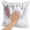 10Pcs Sublimation Blank Pillow Covers 16x16in Reversible Sequin Magic Swipe Pillow Cases Cushion Cover for Couch Sofa Bed (Silver) view 3