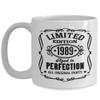 1989 Limited Edition Aged to Perfection Mug 30th Birthday Gifts for Son from Mom Funny Bday Mugs Gift for Men and Women Coffee Tea Cups view 1