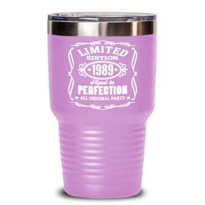 1989 Limited Edition Aged to Perfection Tumbler 30th Birthday Gifts for Son from Mom Funny Bday Mugs Gift for Men and Women Coffee Tea Cups