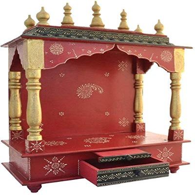 Homecrafts Wood Home Temple (18 x 12 x 24 inch, Green)