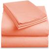 Bedding Castle - Luxurious - 800 Series - Egyptian Cotton - 4PC Bed Sheet Set - ( Flat Sheet + Fitted Sheet 25" Deep Pocket + 2 PC Pillow Cases ) - Fade Resistant - (Twin XL, Peach) view 1