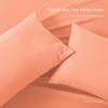 Bedding Castle - Luxurious - 800 Series - Egyptian Cotton - 4PC Bed Sheet Set - ( Flat Sheet + Fitted Sheet 25" Deep Pocket + 2 PC Pillow Cases ) - Fade Resistant - (Twin XL, Peach) view 4