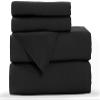 Bedding Castle - Luxurious - 800 Series - Egyptian Cotton - 4PC Bed Sheet Set - ( Flat Sheet + Fitted Sheet 25" Deep Pocket + 2 PC Pillow Cases ) - Fade Resistant - (Twin XL, Black) view 2