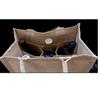 (12 Pack) Jute Burlap 6 Bottle Wine Gift Tote Bags with cotton webbed with divider, Size 8" x 12" x 14" by SHOPINUSA (8" x 12" x 14") view 2