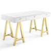 Modway Jettison Office Desk, Gold White view 1