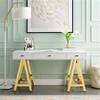 Modway Jettison Office Desk, Gold White view 2
