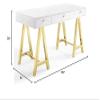 Modway Jettison Office Desk, Gold White view 3