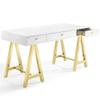 Modway Jettison Office Desk, Gold White view 4