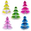 5-Piece 12 Inch Honeycomb Tree Decoration, Frosted Pastel Mix view 1