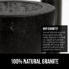 GORILLA GRIP 100% Natural Granite Stone Mortar and Pestle Set, Non-Scratch Base, Heavy Duty Polished Molcajete Guacamole Salsa Bowl, Grind Seeds, Herbs, Pills, Kitchen Lab Muddler, 1.5 Cup Black view 3