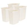 Rubbermaid 21 Quart Traditional Kitchen, Bathroom, and Office Rectangular Plastic Open Wastebasket Trash Can, Bisque (4 Pack) view 1