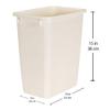 Rubbermaid 21 Quart Traditional Kitchen, Bathroom, and Office Rectangular Plastic Open Wastebasket Trash Can, Bisque (4 Pack) view 3