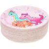 Blue Panda Happy Birthday Dinosaur Pastel Cake Paper Plates - 80-Pack, 9-Inch, Multicolor - Pink Dinosaur Party Plates for Birthday Party Tableware view 4
