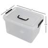 Begale 10.5 Quart Plastic Medium Storage Container, Clear Latch Bin with Handle and Lid, 4-Pack view 4