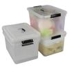 Begale 17.5 Quart Plastic Large Storage Container, Clear Latch Bin with Handle and Lid, 4-Pack view 2