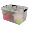 Begale 17.5 Quart Plastic Large Storage Container, Clear Latch Bin with Handle and Lid, 4-Pack view 3