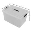 Begale 17.5 Quart Plastic Large Storage Container, Clear Latch Bin with Handle and Lid, 4-Pack view 4