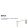 Flash Furniture HERCULES Series 40" x 12" Antique Rustic White Solid Pine Folding Farm Bench view 4