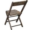 2-Pack Advantage Slatted Wood Folding Wedding Chair - Antique Black view 2