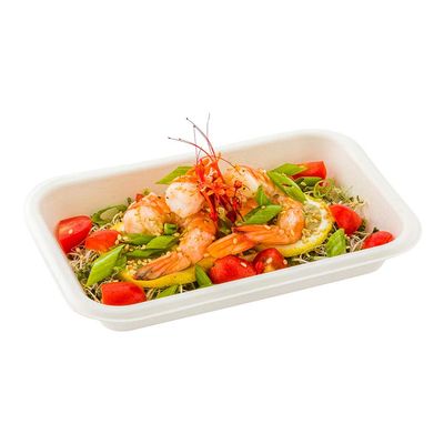 Restaurantware Pulp Tek 26 Ounce Bagasse Plates 100 Grease Impervious Salad Plates - Lids Sold Separately Microwavable White Bagasse Plates Reinforced Rim Sturdy For Salads Or More
