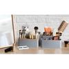 Seville Classics Bamboo Premium Organizer Storage Bins for Kitchen Silverware, Pantry, Closet, Office Desk, Pens, Utensils, Makeup, K Cup, Bamboo/Gray, Desk Caddy view 2
