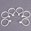 150pcs White Hook up Bathroom Shower Hanging Rings Hook Bath Drape Clip Drapery Holder Book Ring Eye with Hole Accessories Window Shade Clips Large Curtain view 2