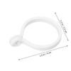 150pcs White Hook up Bathroom Shower Hanging Rings Hook Bath Drape Clip Drapery Holder Book Ring Eye with Hole Accessories Window Shade Clips Large Curtain view 3