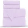 Bedding Castle - Luxurious - 800 Series - Egyptian Cotton - 4PC Bed Sheet Set - ( Flat Sheet + Fitted Sheet 26" Deep Pocket + 2 PC Pillow Cases ) - Fade Resistant - (Twin XL, Lavender) view 2
