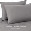 Bedding Castle - Luxurious - 800 Series - Egyptian Cotton - 4PC Bed Sheet Set - ( Flat Sheet + Fitted Sheet 26" Deep Pocket + 2 PC Pillow Cases ) - Fade Resistant - (Twin XL, Dark Grey) view 3