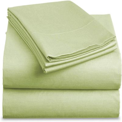 Bedding Castle - Luxurious - 800 Series - Egyptian Cotton - 4PC Bed Sheet Set - ( Flat Sheet + Fitted Sheet 26" Deep Pocket + 2 PC Pillow Cases ) - Fade Resistant - (Twin XL, Sage)