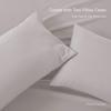 Bedding Castle - Luxurious - 800 Series - Egyptian Cotton - 4PC Bed Sheet Set - ( Flat Sheet + Fitted Sheet 26" Deep Pocket + 2 PC Pillow Cases ) - Fade Resistant - (Twin XL, Silver) view 4