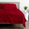 Bedding Castle - Luxurious - 800 Series - Egyptian Cotton - 4PC Bed Sheet Set - ( Flat Sheet + Fitted Sheet 26" Deep Pocket + 2 PC Pillow Cases ) - Fade Resistant - (Twin XL, Red) view 2