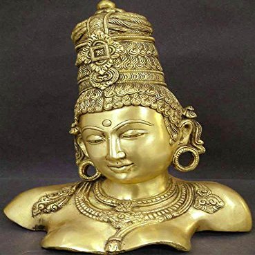 Exotic India Devi Parvati Bust - Brass Statue