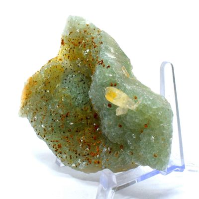 975ct 3.6" Translucent Green Fluorite w/Clear White Calcite Columns Cluster Natural Sparkling Collectible Gemstone Crystal Mineral Specimen - China
