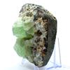 2400ct 92mm Translucent Jade Green Fluorite Cubes w/Sparkling Clear Quartz Points & White Calcite Crystals Cluster on Granite Base Natural Gemstone Mineral Specimen - China view 2