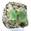 2400ct 92mm Translucent Jade Green Fluorite Cubes w/Sparkling Clear Quartz Points & White Calcite Crystals Cluster on Granite Base Natural Gemstone Mineral Specimen - China view 3