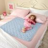 Highly Absorbent Washable Waterproof Bed Pad - Light Blue Large view 3