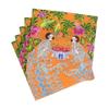 Caspari Monkeys Paper Luncheon Napkins in Orange - Four Packs of 20 view 2