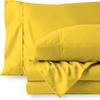 Cotton 600 Thread Count- 4 Pieces Sheet Set California King Size, Yellow  Soft Quality 100% Bedding Sheet  Luxury 16 Inch Deep Pocket & Bedding Set with Flat Sheet, Fitted Sheet, 2 Pillow Cases view 1