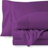 RV LINEN Cotton 600 Thread Count- 4 Pieces Sheet Set King Size, Purple Soft Quality 100% Bedding Sheet  Luxury 16 Inch Deep Pocket & Bedding Set with Flat Sheet, Fitted Sheet, 2 Pillow Cases view 1