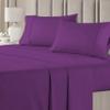 RV LINEN Cotton 600 Thread Count- 4 Pieces Sheet Set King Size, Purple Soft Quality 100% Bedding Sheet  Luxury 16 Inch Deep Pocket & Bedding Set with Flat Sheet, Fitted Sheet, 2 Pillow Cases view 2
