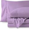 RV LINEN Cotton 600 Thread Count- 4 Pieces Sheet Set King Size, Lavender  Soft Quality 100% Bedding Sheet  Luxury 16 Inch Deep Pocket & Bedding Set with Flat Sheet, Fitted Sheet, 2 Pillow Cases view 1