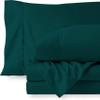 Cotton 600 Thread Count- 4 Pieces Sheet Set California King Size, Teal  Soft Quality 100% Bedding Sheet  Luxury 16 Inch Deep Pocket & Bedding Set with Flat Sheet, Fitted Sheet, 2 Pillow Cases view 1