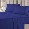 RV LINEN Cotton 600 Thread Count- 4 Pieces Sheet Set King Size, Royal Blue  Soft Quality 100% Bedding Sheet  Luxury 16 Inch Deep Pocket & Bedding Set with Flat Sheet, Fitted Sheet, 2 Pillow Cases view 2