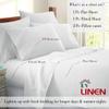 Cotton 600 Thread Count- 4 Pieces Sheet Set California King Size, White Soft Quality 100% Bedding Sheet  Luxury 16 Inch Deep Pocket & Bedding Set with Flat Sheet, Fitted Sheet, 2 Pillow Cases view 3