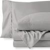 Cotton 600 Thread Count- 4 Pieces Sheet Set California King Size, Silver  Soft Quality 100% Bedding Sheet  Luxury 16 Inch Deep Pocket & Bedding Set with Flat Sheet, Fitted Sheet, 2 Pillow Cases view 1
