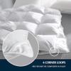 Serta Goose Feather Down Fiber Cotton Comforter King Size - 100% Cotton Duvet Insert - Hotel Luxury Hypoallergenic Bedding Comforter All Season Medium Warmth 106 x 90 Inch White view 4