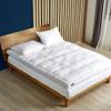 Serta Feather and Down Fiber Pillow Top Mattress Topper Full Size - 233 Thread Count 100% Cotton Mattress Pad Ultra Soft 2-Inch Support Feather Bed-White view 1