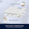 Serta Feather and Down Fiber Pillow Top Mattress Topper Full Size - 233 Thread Count 100% Cotton Mattress Pad Ultra Soft 2-Inch Support Feather Bed-White view 3