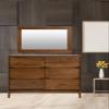 New Spec Monte Rosa Mid Century 6 Drawer Wood Dresser in Walnut view 2